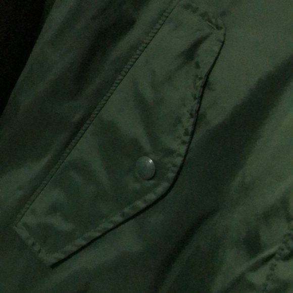 EUC RL POLO Snap Front WindBreaker-Green/Tan-Sz S-Nylon Lined-Detachable Hood - Picture 5 of 14